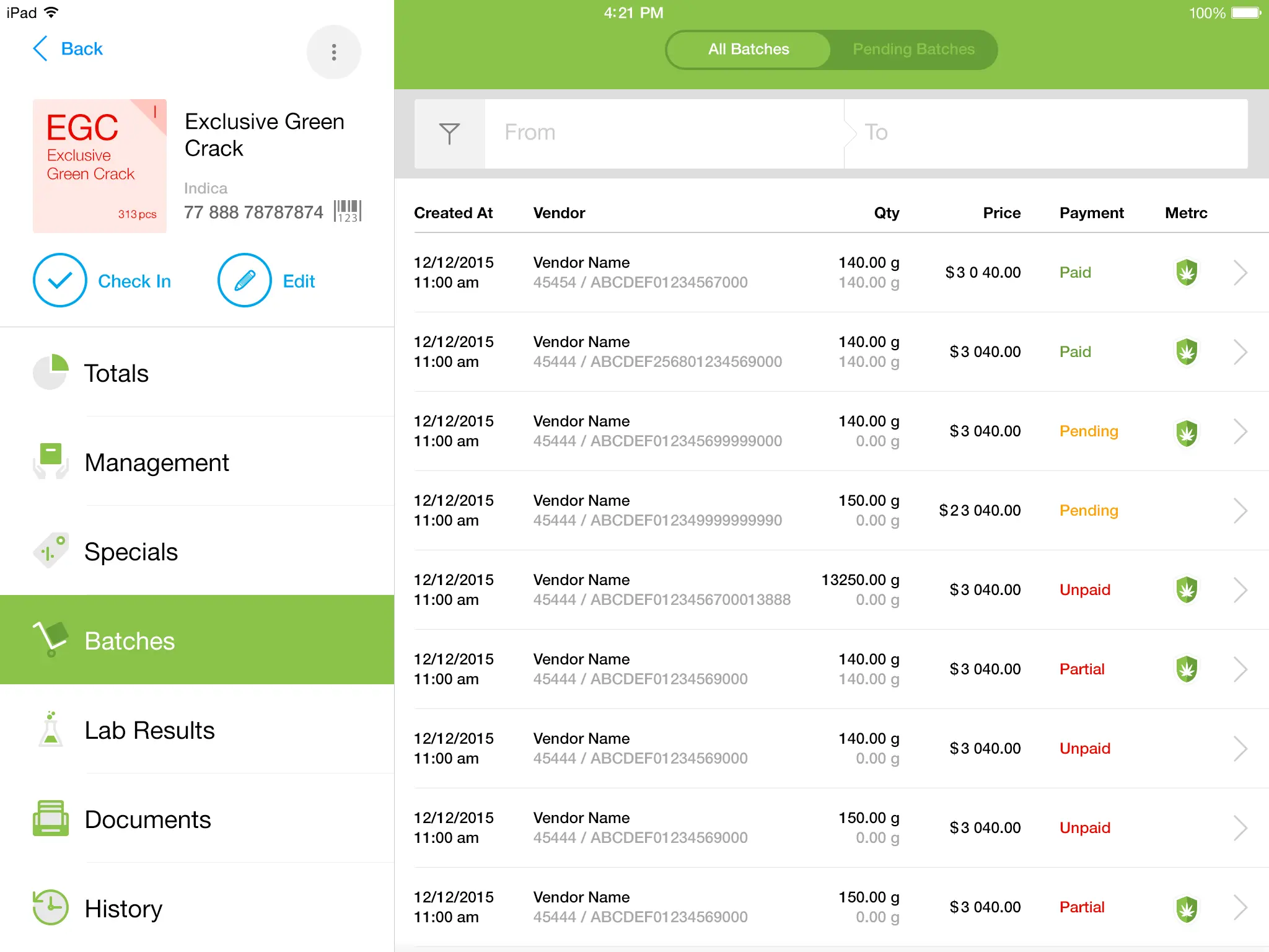 IndicaOnline dashboard
