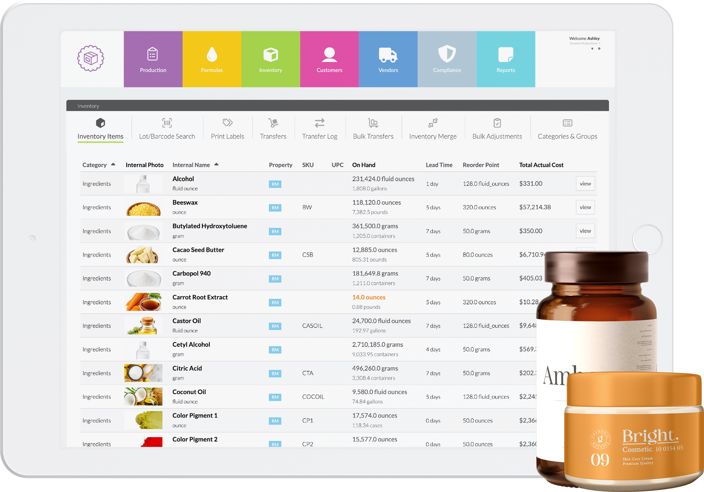 erp for cosmetics and personal care manufacturers image